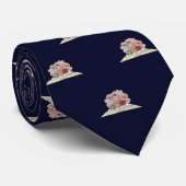 Afstuderen van Navy Blue Book & Flowers, Mannen Stropdas (Opgerold)