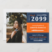 Afstuderen van Oranje en Navy gebotteerde dozen en Kaart (Voorkant)