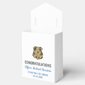 Afstuderen van politie blauwe lijnvlag gefelicitee bedankdoosjes (Geopend)