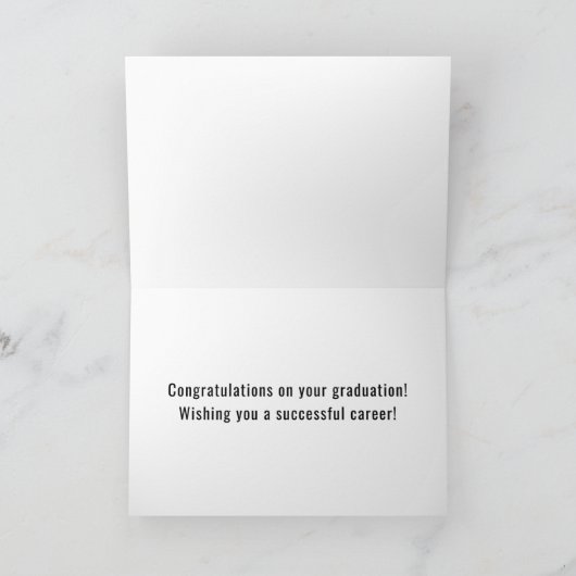 Afstuderen van politie blauwe lijnvlag gefelicitee kaart (Binnen)