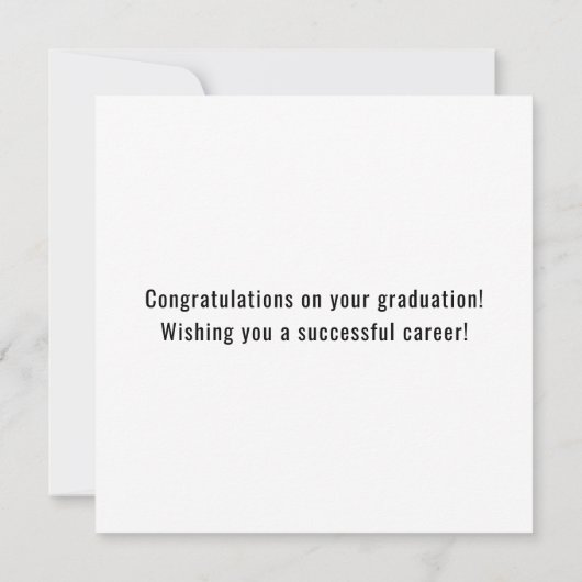 Afstuderen van politie blauwe lijnvlag gefelicitee kaart (Achterkant)