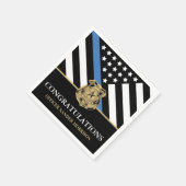 Afstuderen van politie voor wetshandhaving servet (Hoek)