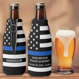 Afstuderen van politieacademie Thin Blue Line Flesjeskoeler