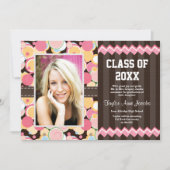 Afstuderen van Polka Dot Foto Aankondigingen (Voorkant)