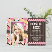 Afstuderen van Polka Dot Foto Aankondigingen (Staand voorkant)