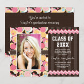 Afstuderen van Polka Dot Foto Aankondigingen (Voorkant / Achterkant)