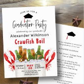 Afstuderen van Red Crawfish Boil BBQ Kaart