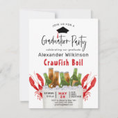 Afstuderen van Red Crawfish Boil BBQ Kaart (Voorkant)