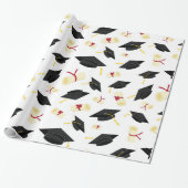 Afstuderen van school gefeliciteerd cadeaupapier (Uitgerold)