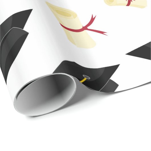 Afstuderen van school gefeliciteerd cadeaupapier (Rol Hoek)