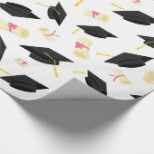 Afstuderen van school gefeliciteerd cadeaupapier (Hoek)
