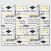 Afstuderen van school gefeliciteerd cadeaupapier (Vlak)