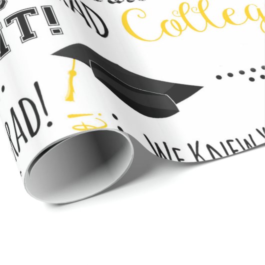 Afstuderen van school gefeliciteerd cadeaupapier (Rol Hoek)