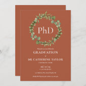 Afstuderen van Terracotta Garland voor PhD Kaart (Voorkant / Achterkant)