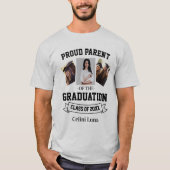 Afstuderen van trots ouder 3 foto collage t-shirt (Voorkant)