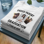 Afstuderen van trots ouder 3 foto collage t-shirt