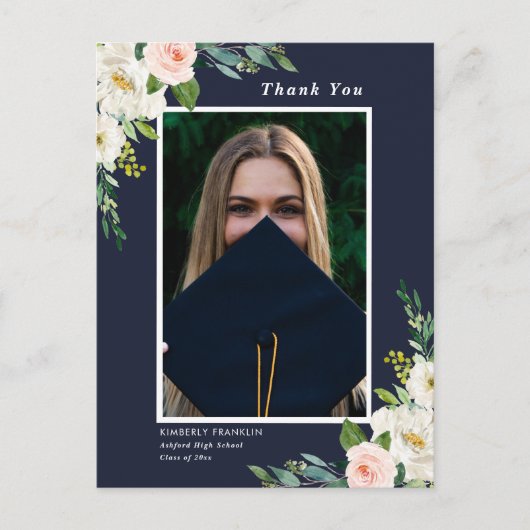 Afstuderen van tuinbouw Foto: Dank u Briefkaart (Voorkant)