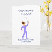 Afstuderen van verpleegkundige gefeliciteerd kaart (Gele Bloem)