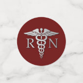 Afstuderen van verpleegschool Maroon Silver Confetti (Kleine voorkant)