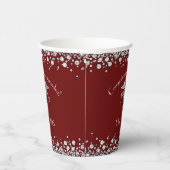 Afstuderen van verpleegschool Maroon Silver Papieren Bekers (Rechts)