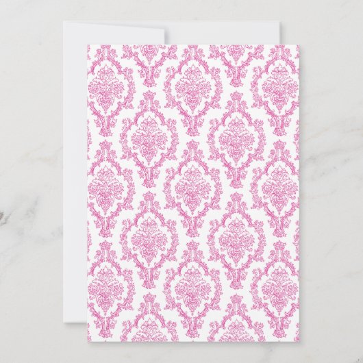 AFSTUDEREN van verpleegStudent BSN Damask Fuchsia Kaart (Achterkant)
