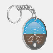 Afstuderen van vliegtuigpiloot gefeliciteerd sleutelhanger (Voorkant Links)