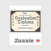 Afstuderen van voltooiing sticker (Vel)