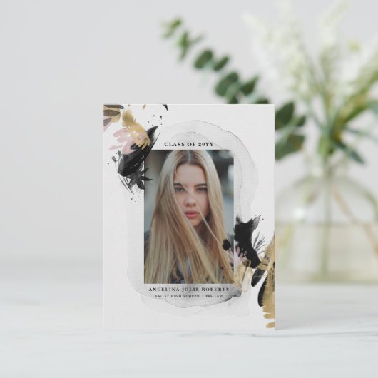 Afstuderen van voorbijgaande aard briefkaart (Staand voorkant)