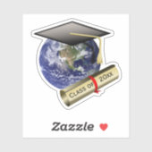 Afstuderen van wereldklasse sticker (Vel)