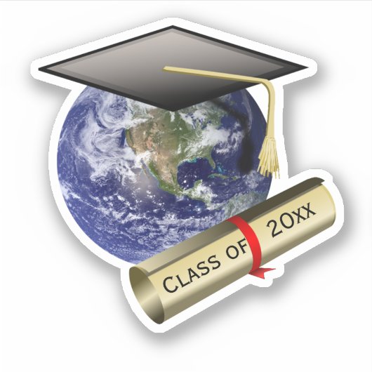 Afstuderen van wereldklasse sticker (Voorkant)