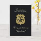 Afstuderen van wetshandhaving feliciteert Black Kaart (Gele Bloem)