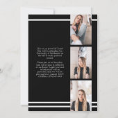 Afstuderen van White Black School Colors Kaart (Achterkant)