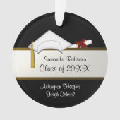 Afstuderen van wit Pet AcrylOrnament Ornament (voorkant)