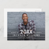 Afstuderen van wolkenkrabben Aankondiging Briefkaa Briefkaart (Voorkant / Achterkant)