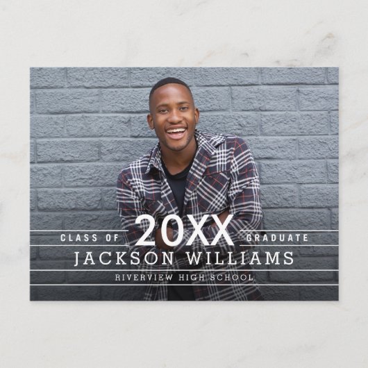 Afstuderen van wolkenkrabben Aankondiging Briefkaa Briefkaart (Voorkant)