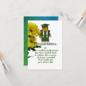 Afstuderen van zuster kaart (Voorkant / Achterkant in situ)