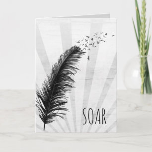 afstuderen van zwarte veren en vogels kaart