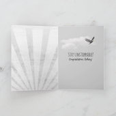 afstuderen van zwarte veren en vogels kaart (Binnen)