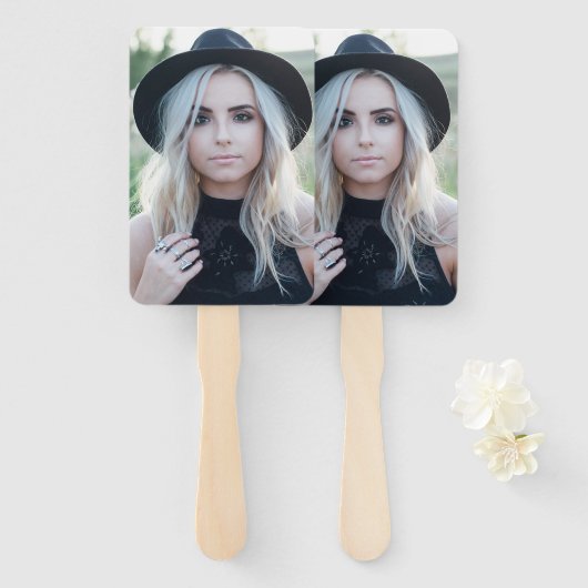 Afstuderen ventilator Afstuderen één grote foto Handwaaier (Voorkant en achterkant)