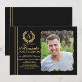 Afstuderen Verfijnde foto Afstuderen Aankondiging/ Kaart (Voorkant / Achterkant)