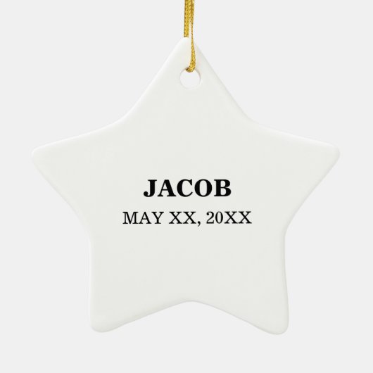 Afstuderen verpleegkundige praktiserer gefelicitee keramisch ornament (Achterkant)