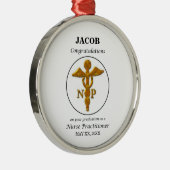 Afstuderen verpleegkundige praktiserer gefelicitee metalen ornament (Rechts)