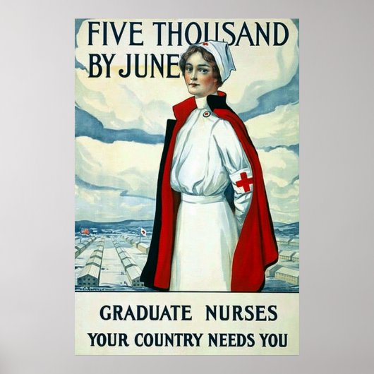 Afstuderen verpleegkundigen ~  WW1-Poster Poster (Voorkant)