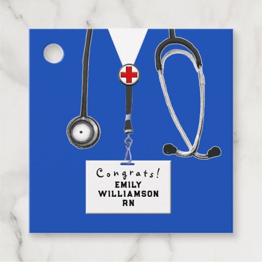 Afstuderen verpleegschool bedankjes labels (Voorkant)