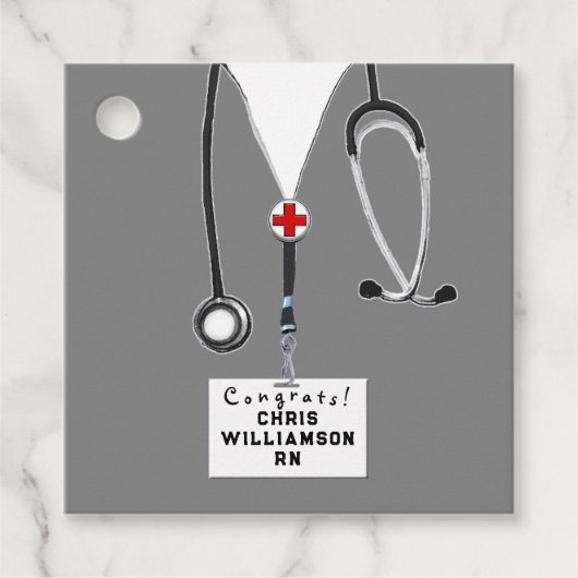 Afstuderen verpleegschool bedankjes labels (Voorkant)