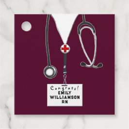 Afstuderen verpleegschool bedankjes labels