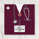 Afstuderen verpleegschool bedankjes labels (Voorkant)