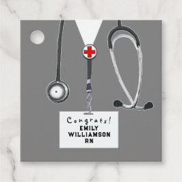 Afstuderen verpleegschool bedankjes labels