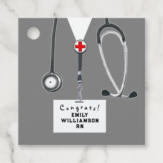 Afstuderen verpleegschool bedankjes labels (Voorkant)