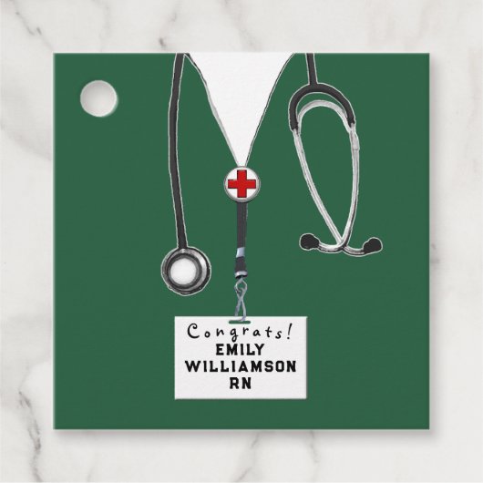 Afstuderen verpleegschool bedankjes labels (Voorkant)